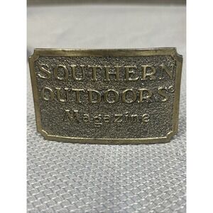 Vintage 1982 Southern Outdoors Limited-Edition Belt Buckle 2‎ 1/4" x 3 3/8" USA